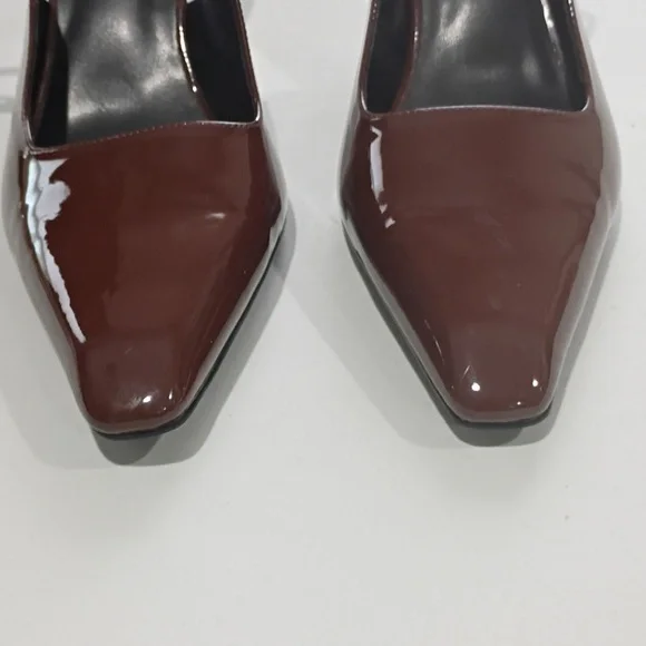 Iiimmu Chic Brown Slingback Heels Size 10 - Picture 6 of 14